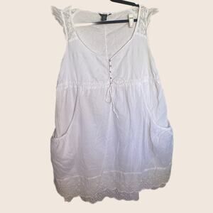 H&M White Dress size Large